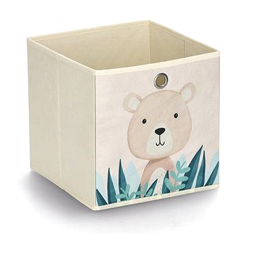 

Zeller Dětský úložný box textilní, béžový, motiv medvěd 28 × 28 × 28 cm