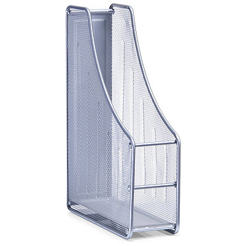 ZELLER Drátěný organizér na časopisy, stojan na časopisy, šedý, 27,5 × 9 × 35 cm