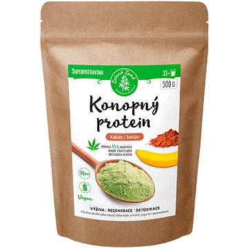 

Zelená země Konopný protein 500g - kakao s banánem