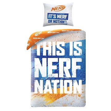 

Nerf nation, bavlna, 140×200 cm, 70×90 cm