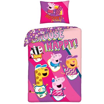

Peppa Pig happy Bavlna, 140×200, 70×90 cm