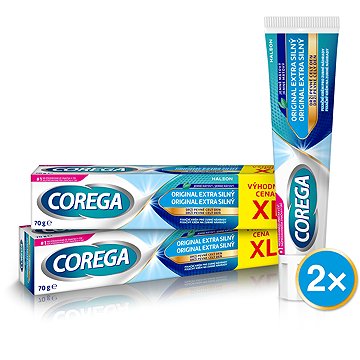 

COREGA OM Pro zubní náhradu Original extra silný XL 2× 70 g