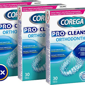 

COREGA Pro Cleanser Orthodontics čisticí tablety 3× 30 ks