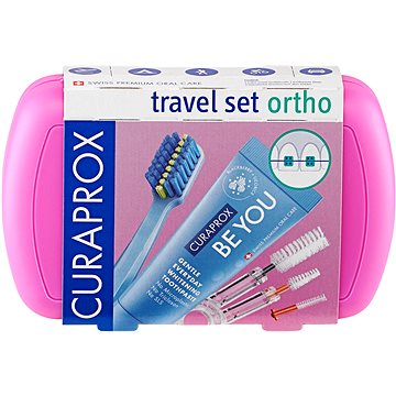 

CURAPROX Travel Set Ortho, ružový