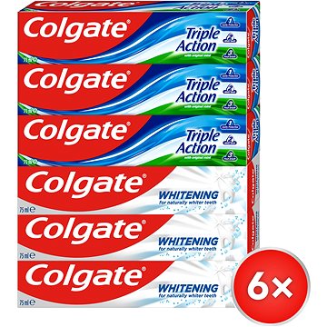 

COLGATE Whitening & Triple Action 6× 75 ml