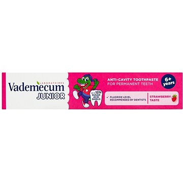 VADEMECUM Junior Fresh Strawberry Flavor 75 ml - Zubní pasta