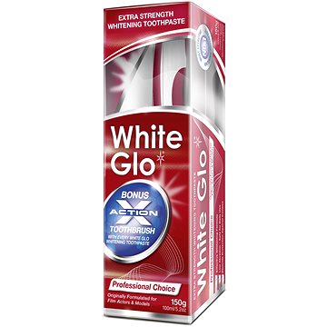 

WHITE GLO Professional Choice 150 g + zubní a mezizubní kartáček