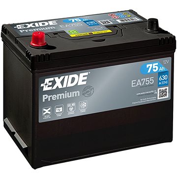 EXIDE Premium 75Ah, 12V, EA755 - Autobaterie