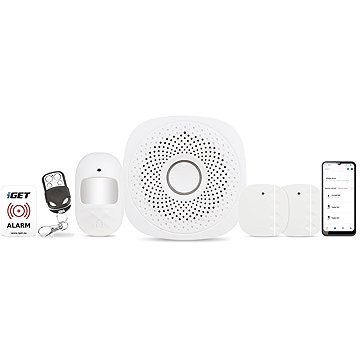 

iGET HOME Alarm X1 - inteligentní zabezpečovací systém Wi-Fi, aplikace iGET HOME, set