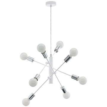 

Eglo - Lustr na lanku 8xE27/60W/230V bílá