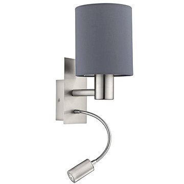 

Eglo 96479 - LED Nástěnné svítidlo PASTERI 1xE27/40W+LED/3,5W Šedá