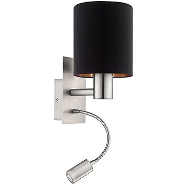 

Eglo - LED Nástěnné svítidlo 1xE27/40W+LED/3,5W černá