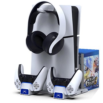 

iPega P5S009 Multifunkční Nabíjecí Stojan pro PS5 Slim White