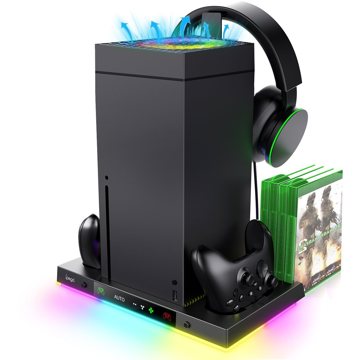 iPega XBX024S Multifunkční Nabíjecí RGB Stojan s Chlazením pro Xbox