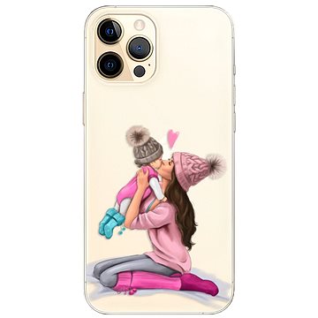 iSaprio Kissing Mom - Brunette and Girl pro iPhone 12 Pro