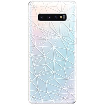 

iSaprio Abstract Triangles 03 - white pro Samsung Galaxy S10+
