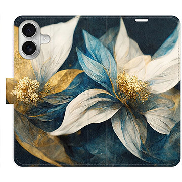 

iSaprio Flip pouzdro Gold Flowers pro iPhone 16