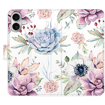 

iSaprio Flip pouzdro Succulents Pattern pro iPhone 16 Plus