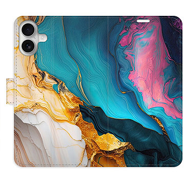 

iSaprio Flip pouzdro Colourful Marble pro iPhone 16 Plus