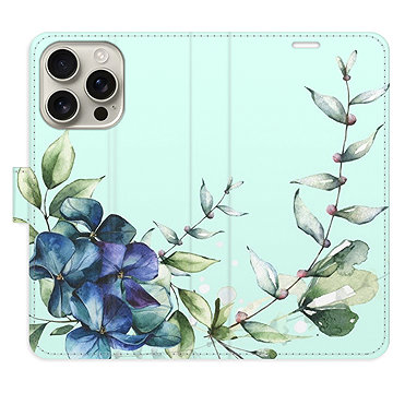 

iSaprio Flip pouzdro Blue Flowers pro iPhone 16 Pro