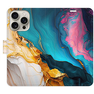 

iSaprio Flip pouzdro Colourful Marble pro iPhone 16 Pro