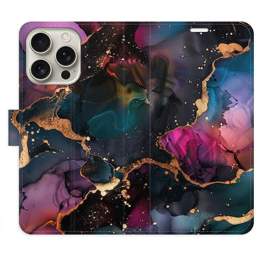 

iSaprio Flip pouzdro Dark Marble pro iPhone 16 Pro
