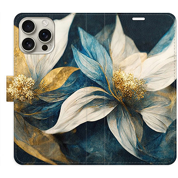 

iSaprio Flip pouzdro Gold Flowers pro iPhone 16 Pro Max