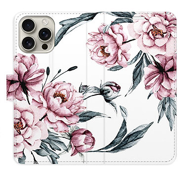

iSaprio Flip pouzdro Pink Flowers pro iPhone 16 Pro Max