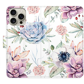 

iSaprio Flip pouzdro Succulents Pattern pro iPhone 16 Pro Max