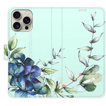 

iSaprio Flip pouzdro Blue Flowers pro iPhone 16 Pro Max