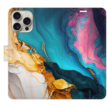 

iSaprio Flip pouzdro Colourful Marble pro iPhone 16 Pro Max