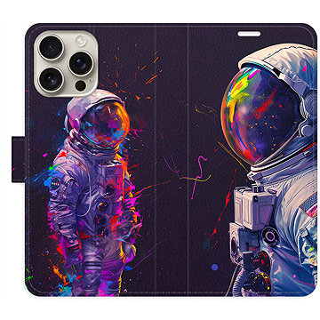 

iSaprio Flip pouzdro Neon Astronaut 02 pro iPhone 16 Pro Max