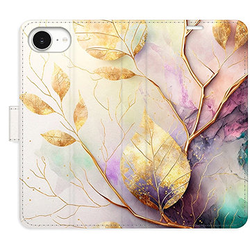 

iSaprio Flip pouzdro Gold Leaves 02 pro iPhone 16e