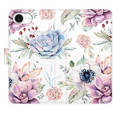 

iSaprio Flip pouzdro Succulents Pattern pro iPhone 16e