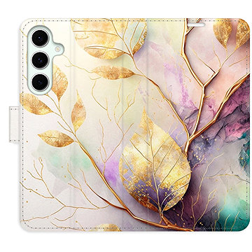 

iSaprio Flip pouzdro Gold Leaves 02 pro Samsung Galaxy S24 FE