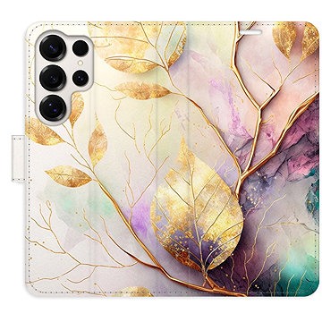 

iSaprio Flip pouzdro Gold Leaves 02 pro Samsung Galaxy S25 Ultra