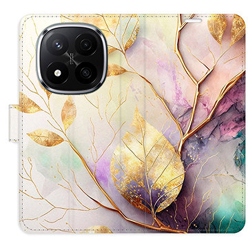 

iSaprio Flip pouzdro Gold Leaves 02 pro Xiaomi Redmi Note 14 Pro 5G/14 Pro+ 5G