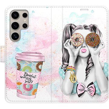 

iSaprio flip pouzdro Donut Worry Girl pro Samsung Galaxy S24 Ultra