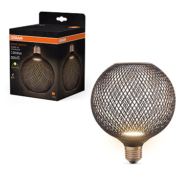 

OSRAM LED stropní svítidlo 3.5W E27 GLOBE BLACK, teplá bílá