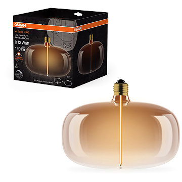 

OSRAM hnědá LED žárovka E27 4W VINTAGE ELIPSE, teplá bílá