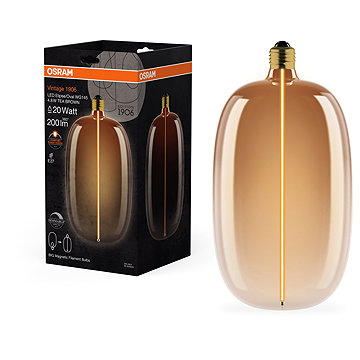 

OSRAM hnědá LED žárovka E27 4.8W VINTAGE ELIPSE/OVAL, teplá bílá