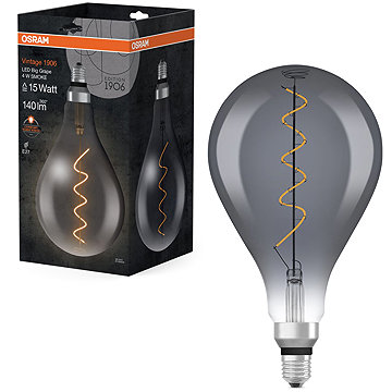 

OSRAM černá LED spirálovitá žárovka E27 4 W VINTAGE, teplá bílá