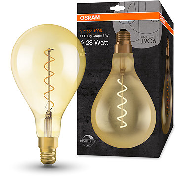 

OSRAM spirálovitá LED stmívatelná žárovka E27 4 W VINTAGE, teplá bílá