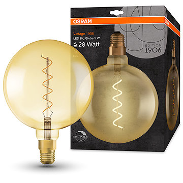 

OSRAM zlatá LED stmívatelná žárovka E27 4 W VINTAGE, teplá bílá