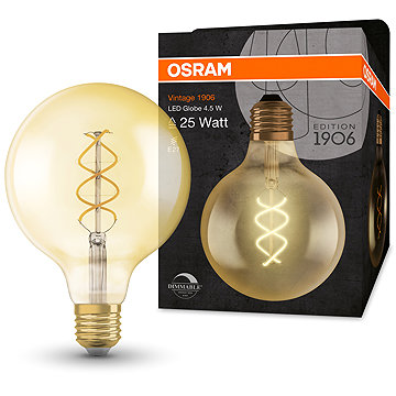 

OSRAM stmívatelná LED žárovka E27 4 W GLOBE VINTAGE, teplá bílá