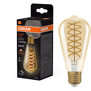 

OSRAM retro LED zlatá žárovka E27 VINTAGE 8.8 W, teplá bílá