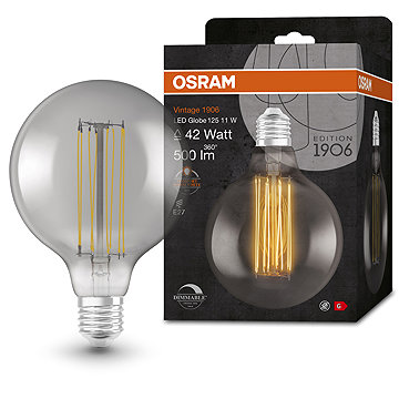 

OSRAM stmívatelná kouřová LED žárovka E27 11 W VINTAGE, teplá bílá