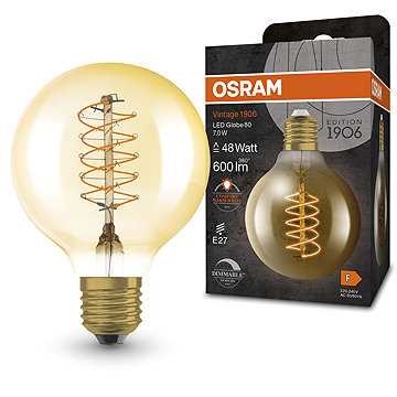 

OSRAM stmívatelná LED žárovka E27 7 W VINTAGE GLOBE, teplá bílá