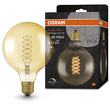 

OSRAM zlatá LED stmívatelná žárovka E27 7 W VINTAGE 1906, teplá bílá