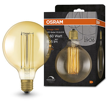

OSRAM zlatá stmívatelná vintage LED žárovka E27 8,8 W GLOBE, teplá bílá